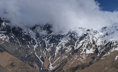 Karla kaplı dağlar. Kafkas Dağları, Georgia