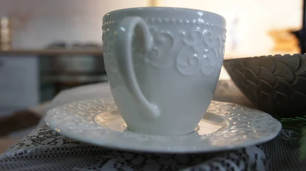 Set de té en la mesa de vacaciones — Foto de Stock