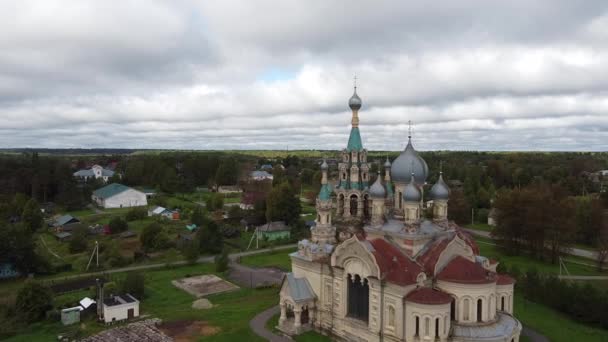 Katedralen Frälsaren Bilden Inte Gjord Händer Kukoboy Yaroslavl Region — Stockvideo