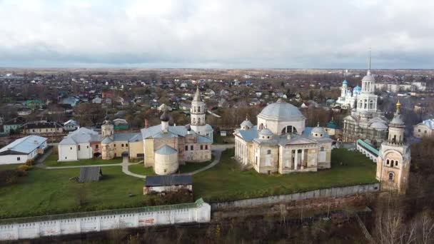 Novotorzhsky Borisoglebsky Manastırı Torzhok Tver Bölgesi — Stok video