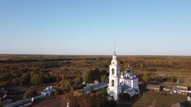 Николаево Тихоновский Монастырь Ивановской Области — стоковое видео