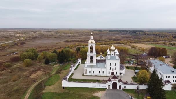 Монастырь Животворящего Креста Ивановского — стоковое видео