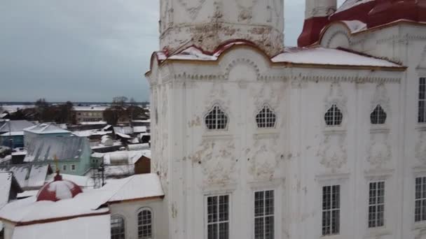 Kyrkan Virusalim Staden Totma Vologda Regionen — Stockvideo