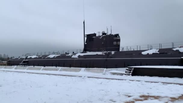 Müze Denizaltısı 440 Vytegra Şehri Vologda Bölgesi — Stok video
