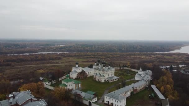 神圣的Trinity Makarvo Unzhensky修道院Kostroma区 — 图库视频影像