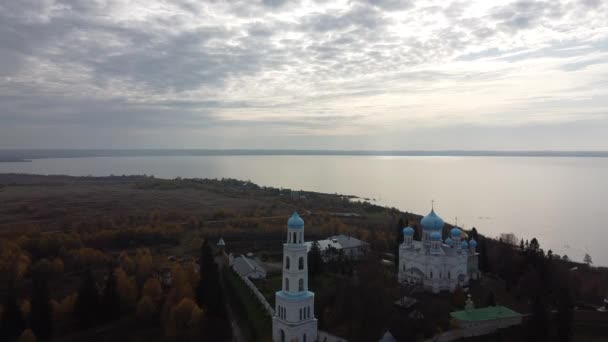 Santa Intercessione Monastero Avraamievo Gorodetsky Regione Kostroma — Video Stock