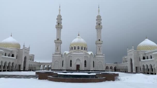 Witte Moskee Stad Bolgar — Stockvideo