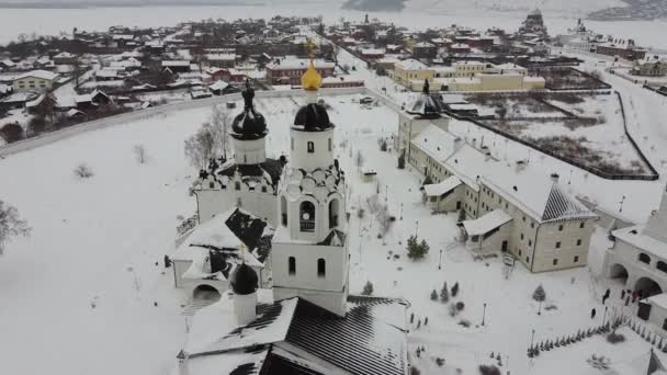 Antagande Katedralen Heliga Jungfru Sviyazhsk Republiken Tatarstan — Stockvideo