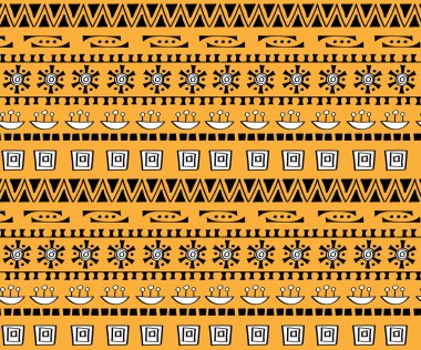 Kabile sanat boho seamless modeli. Etnik geometrik Yazdır.