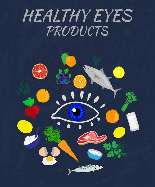 Productos de salud ocular — Vector de stock