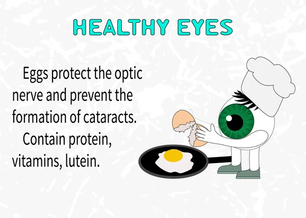 Infos sur les avantages des œufs pour la vue — Image vectorielle