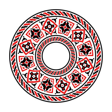 Etnik motifleri. Geleneksel tarzda dairesel desende.
