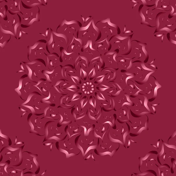 Mandala. Dessin abstrait avec motif floral . — Image vectorielle