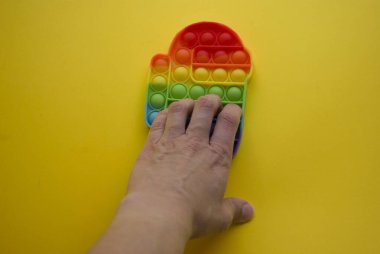 Çok renkli Silikon Stres Önleyici Motor Geliştirme Oyuncağı Patlat