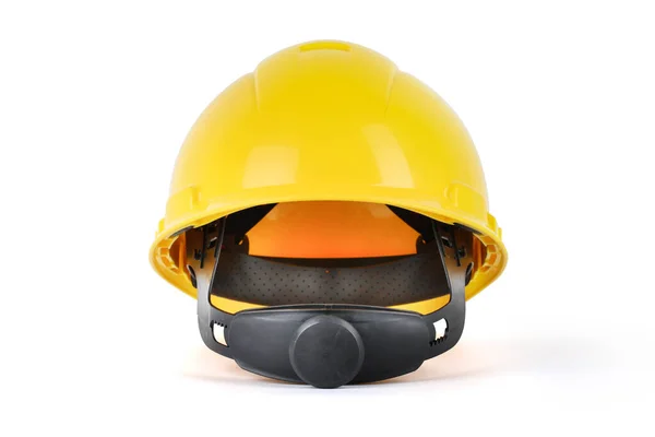 Casco Seguridad Amarillo Aislado Sobre Fondo Blanco Ideas Seguridad Para — Foto de Stock