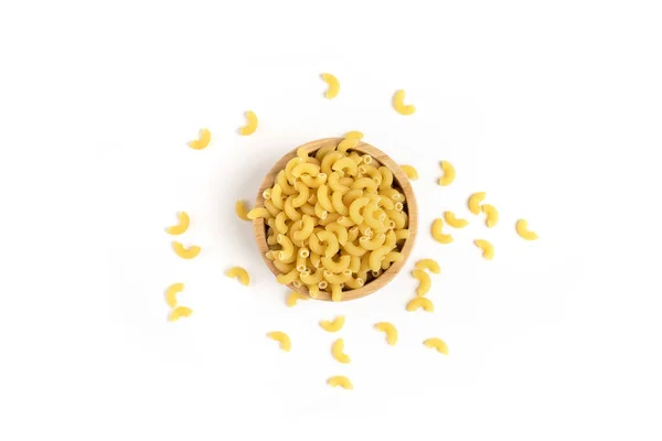 Зверху Макарони Макарони Їжа Італійська Сира Приготування Їжі Жовтий Інгредієнт — стокове фото