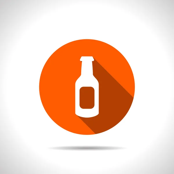 Cerveza botella vector icono — Vector de stock