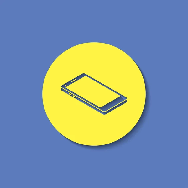 Icona isometrica 3d dello smartphone — Vettoriale Stock