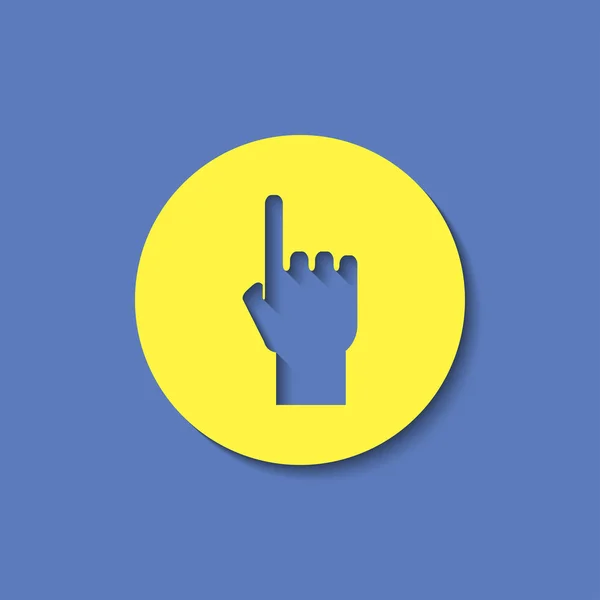 Zeigende Hand Vektor-Symbol — Stockvektor