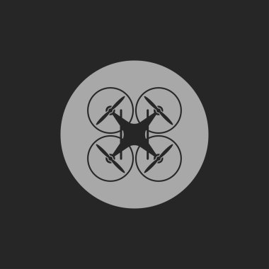 quadrocopter dron vektör simgesi