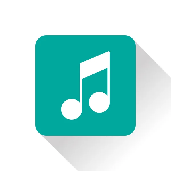 Música nota vector icono — Vector de stock