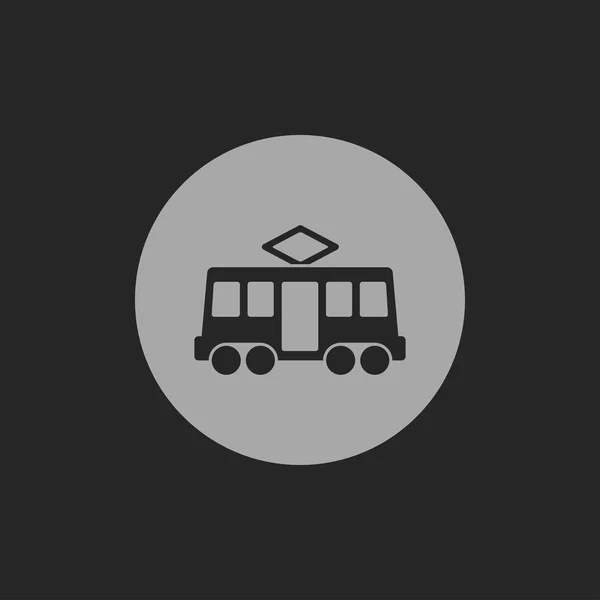 Tram stop vector icono — Archivo Imágenes Vectoriales