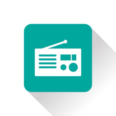 Retro radyo vektör simgesi