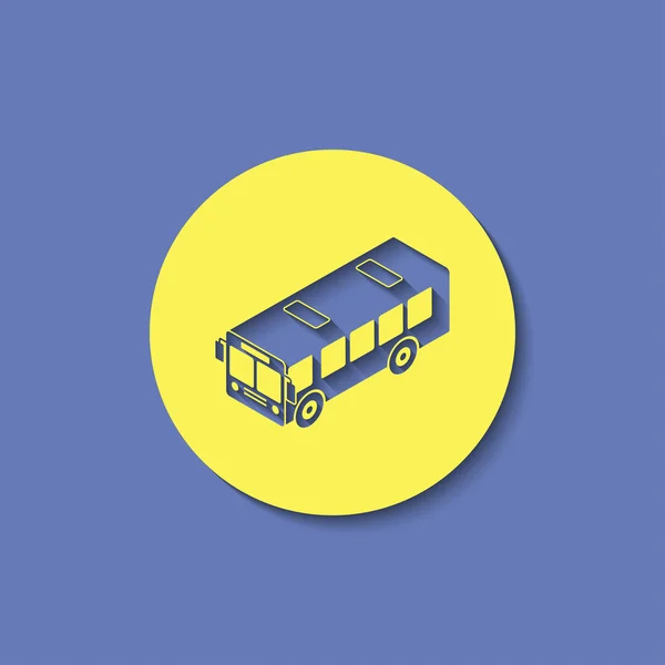 Ícone isométrico de ônibus 3d — Vetor de Stock