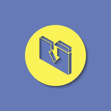 klasör izometrik 3d simgesini yüklemek