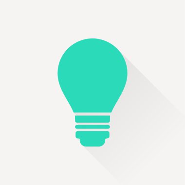 Elektrikli ampul vektör simgesi