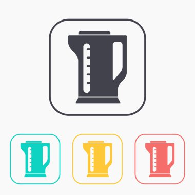 Elektrikli su ısıtıcısı renk Icon set