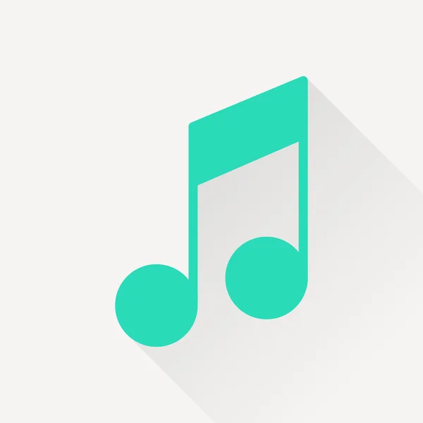 Música nota vector icono — Vector de stock