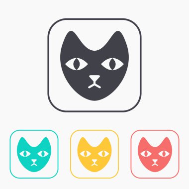 kedi yüz simgesi renk kümesi