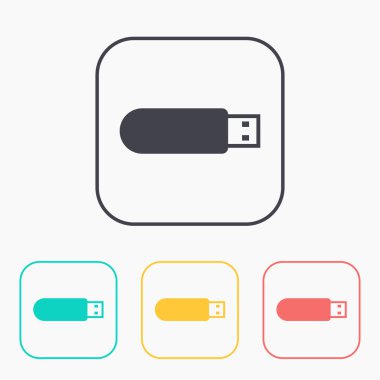 usb stick renk Icon set