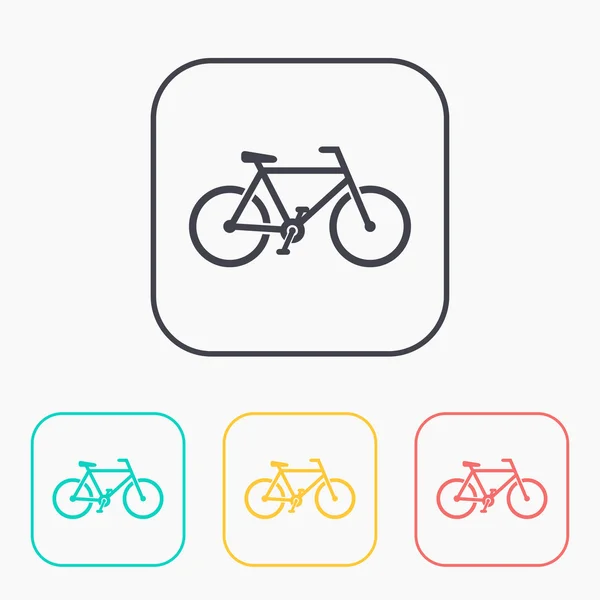 Значок набора цветов велосипеда — стоковый вектор