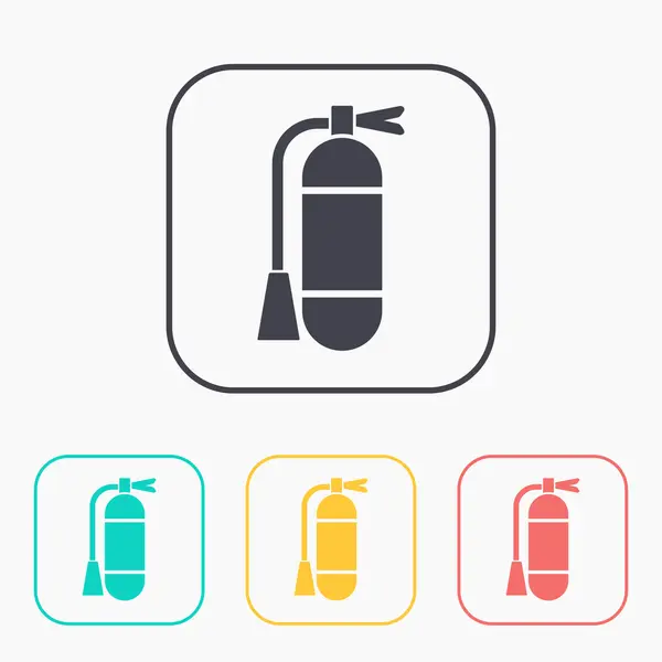 Yangın söndürücü renk Icon set — Stok Vektör