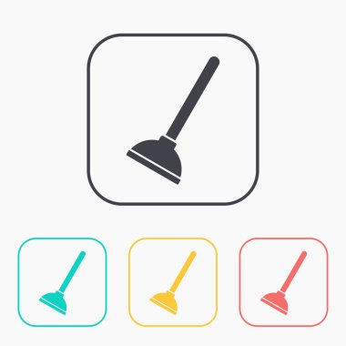 Tuvalet lavabo pompası vektör simge renk seti