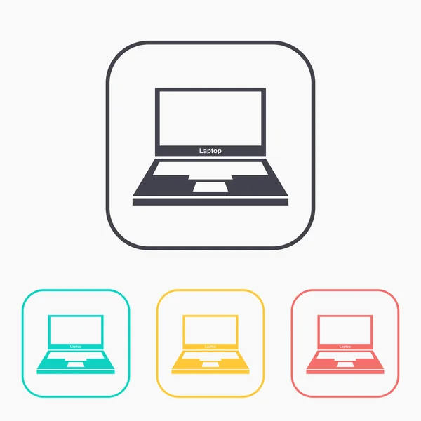 Computer web kleur pictogrammenset, vector design — Stockvector