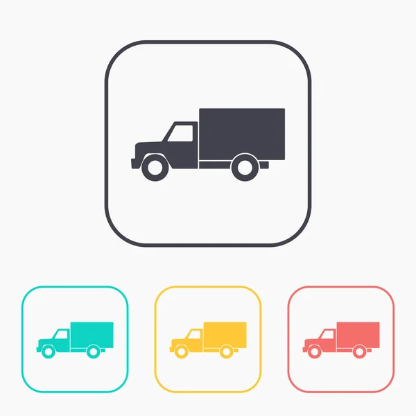 Icono de color conjunto de camión — Archivo Imágenes Vectoriales