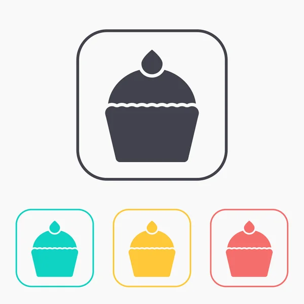 Vector cupcake pictogram. eps10 — Stockvector