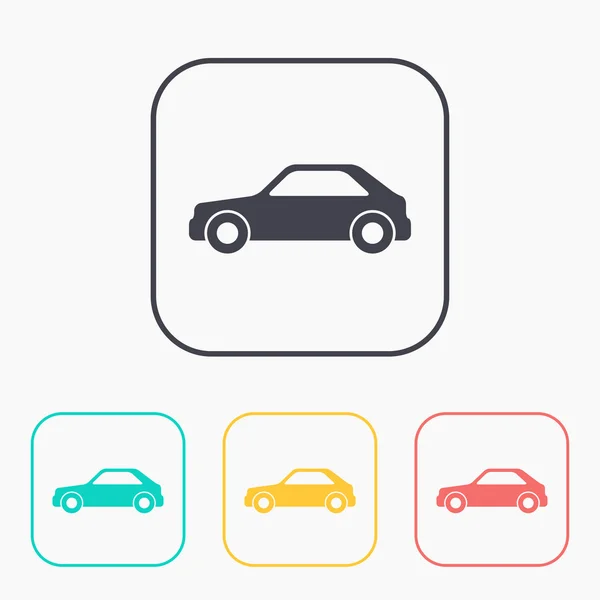 Colore icona set di auto — Vettoriale Stock