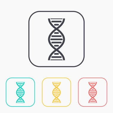 vektör Dna molekülü renk simge seti 