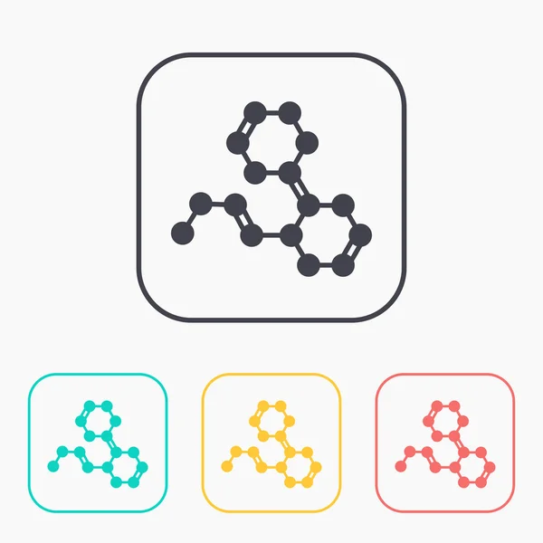 Conjunto de icono de color fórmula química — Vector de stock