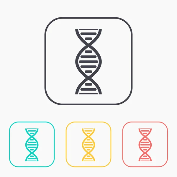 벡터 Dna 분자 색상 아이콘 세트 — 스톡 벡터