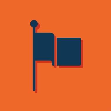 dalgalanan bayrak vektör simgesi