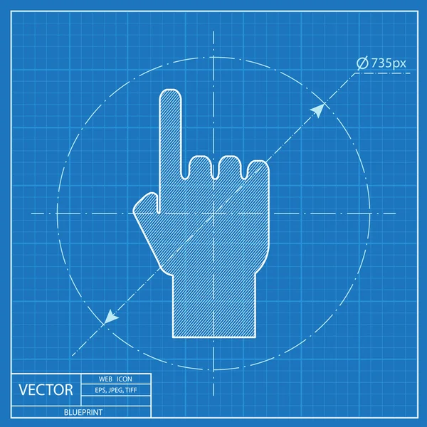Иконка указателя вектора руки — стоковый вектор