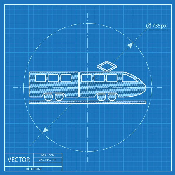 Prędkość pociągu wektor plan ikona — Wektor stockowy