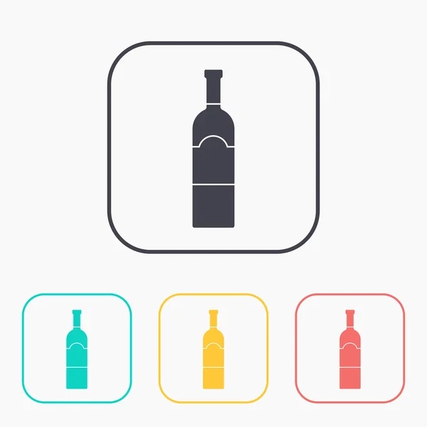 Kitchen icon of wine bottle — Stock Vector