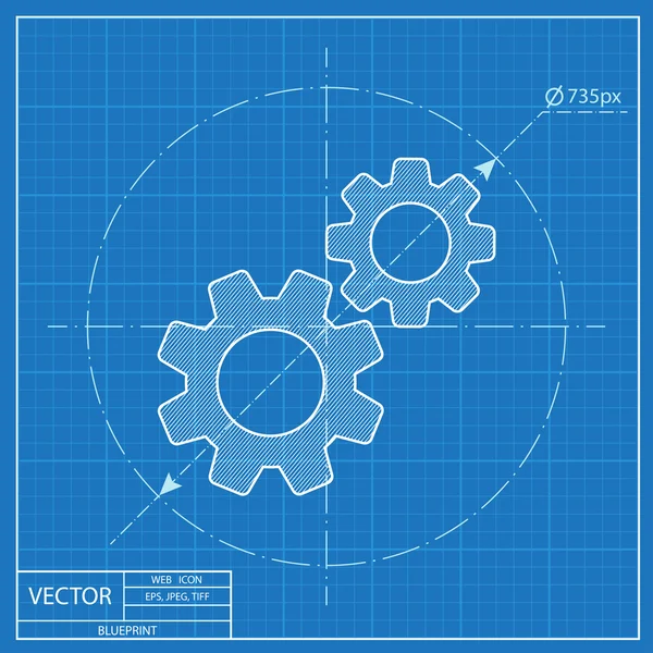 Иконка вектора шестерен — стоковый вектор