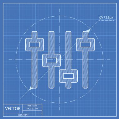 müzik ekolayzer blueprint simgesi 